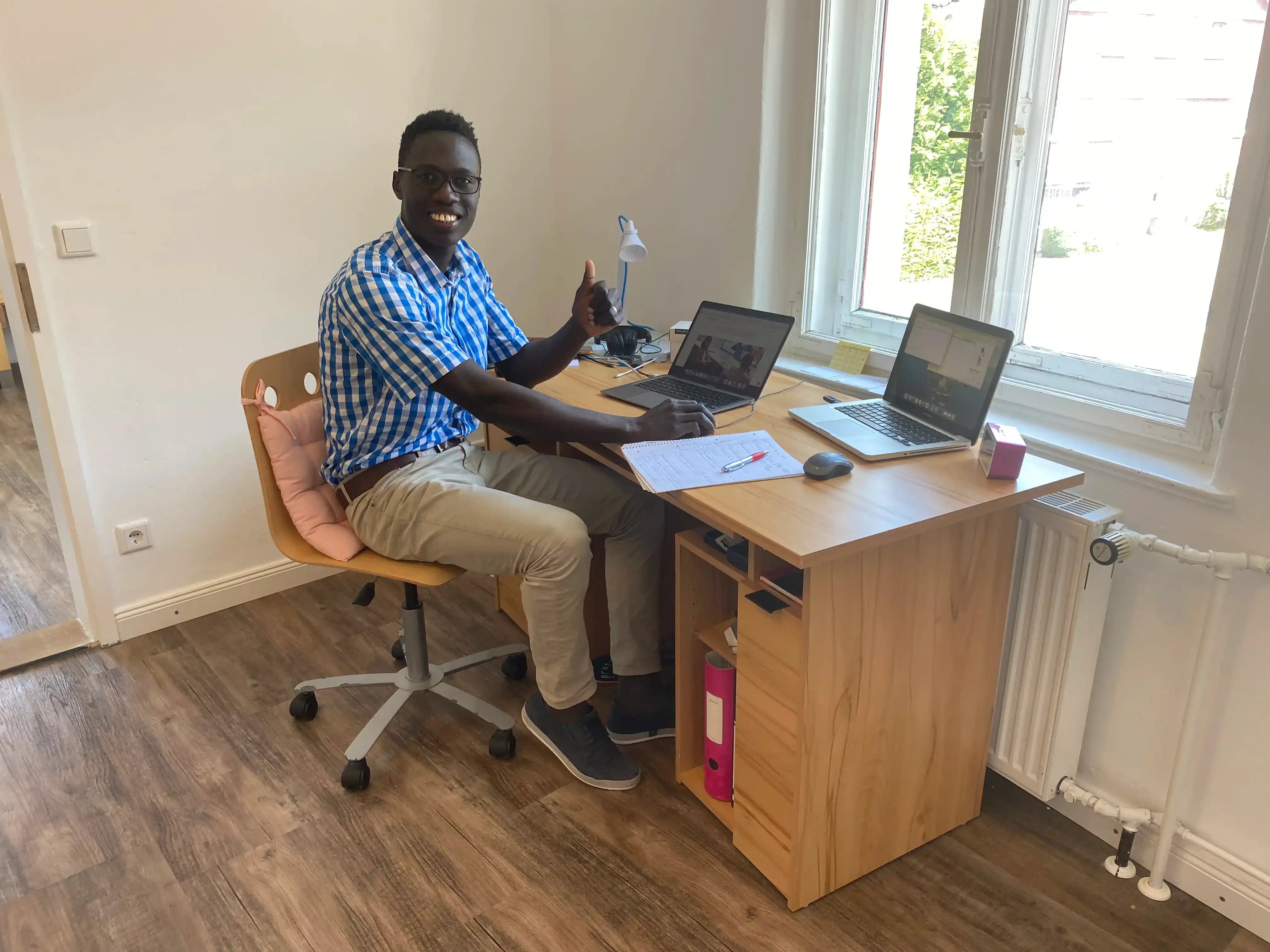 Studying about programming in my office